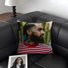 N-Nipsey Husslee Rapper Cushion Cover Natural Linen Organic Fabric Double-Sided Printing Sofa Home Decor Gift Pillow Case