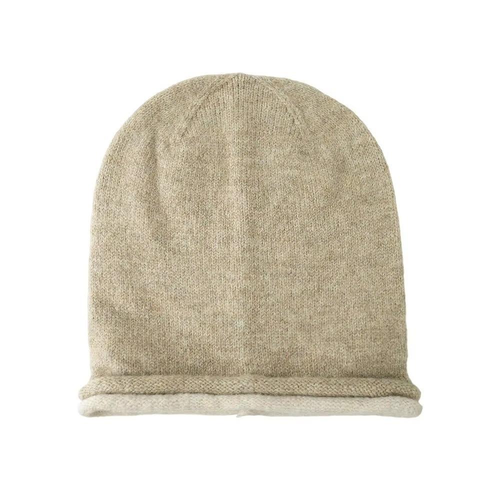 Double-sided Knitted Stacked Hat Streetwear Brimless Beanie Cap Pullover Cap Women Girls