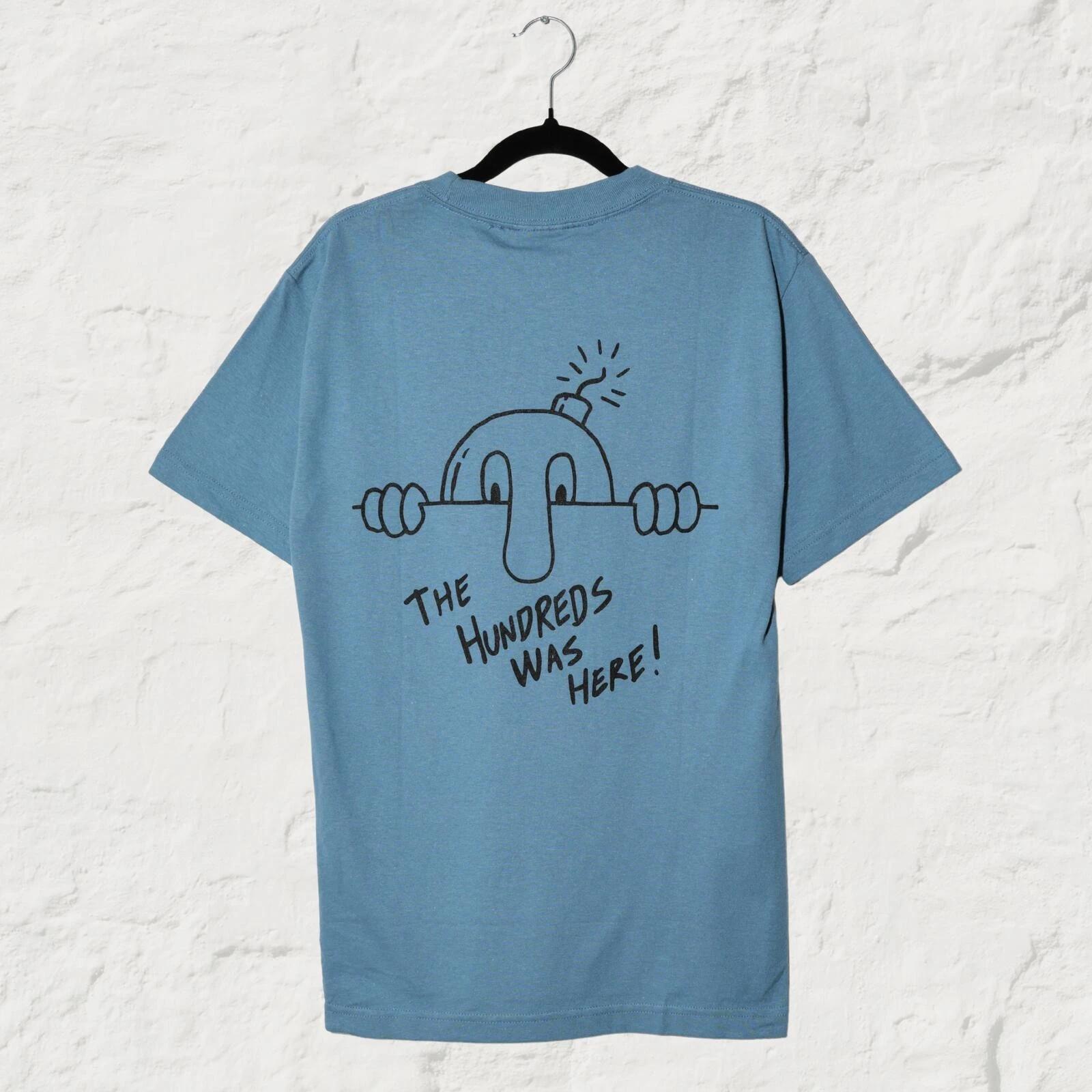 The Hundreds Was Here Graphic Tee Blue Skate Streetwear T-Shirt S S