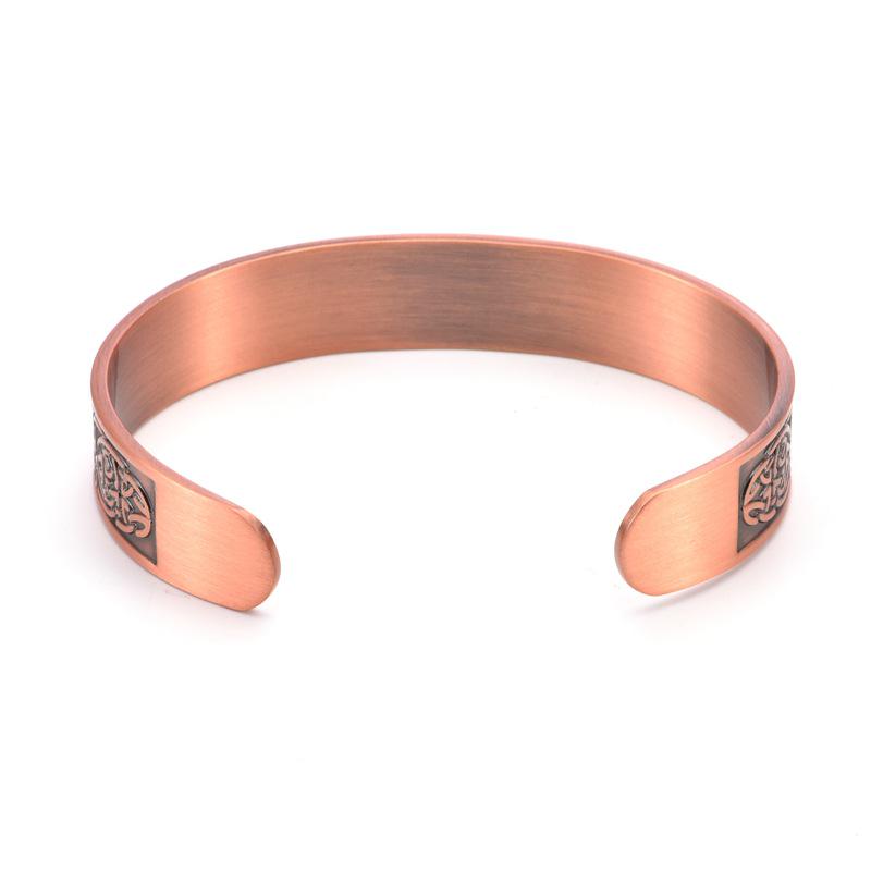 Vintage Red Copper Magnetic Therapy Bracelet for Men - European and American Style