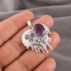 Ametyst anheng Gemstone smykker, 925 solid sterling sølv anheng, gave til kvinner håndlaget anheng