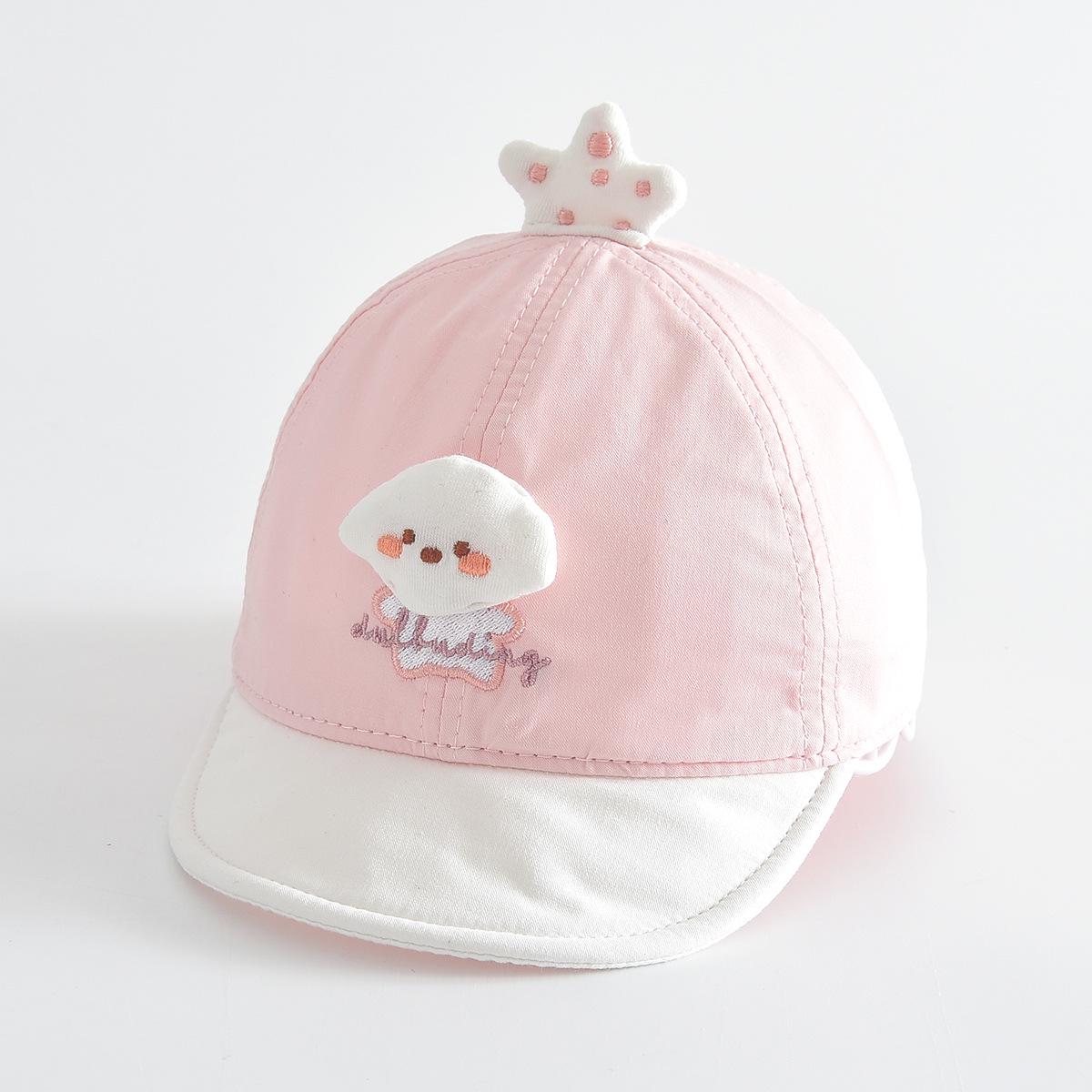 

Adorable Colorful Cartoon Baseball Cap with Soft Brim - Windproof, Sun-Protective, Versatile Duckbill Hat 44-46 cm світло-рожевий колір