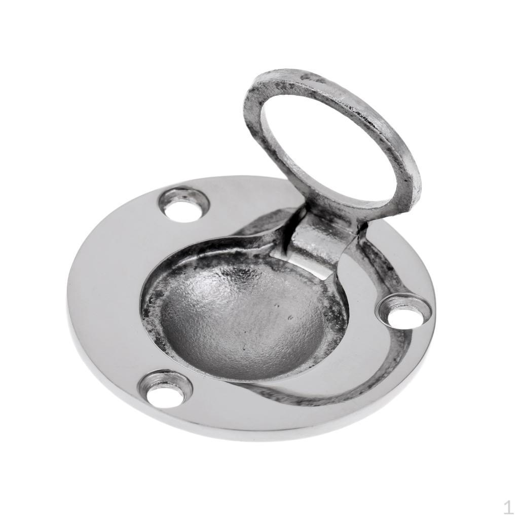 Lifting Handle Pull Latch Smooth Boat Marine Stainless Steel Round