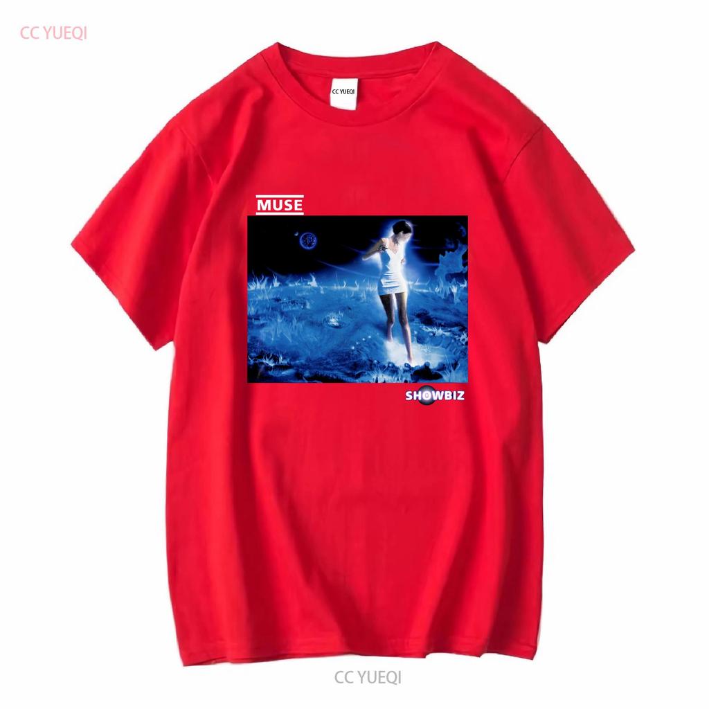 MUSE Showbiz T Shirt  Cotton Black Men Full Size S To 3XL HC2204 Long Sleeves Vintage Washed Stretched Graphic Versatile