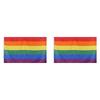 90X150cm LGBT Pride Rainbow Flags Banners Vivid Color Rainbow LGBT Decorative Garden Flag Double Stitched for Home/Outdoor Decor