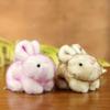 Süßer Promi-Hase Plüsch Schlüsselanhänger Anhänger - Bunte Hasenpuppe für Taschen