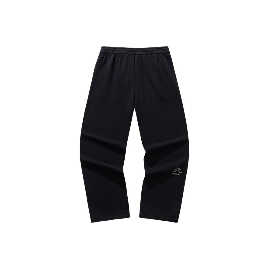 Anta Comfortable Casual Versatile Fleece Loose Simple Straight Leg Warm Knitted Sports Pants Unisex bottoms 172548301N-2