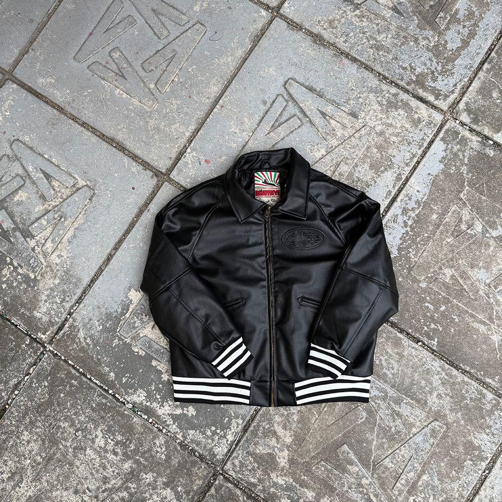 Herren Winter MA1 Fliegerjacke aus PU-Leder & Baumwolle - Retro Amerikanischer Street Style