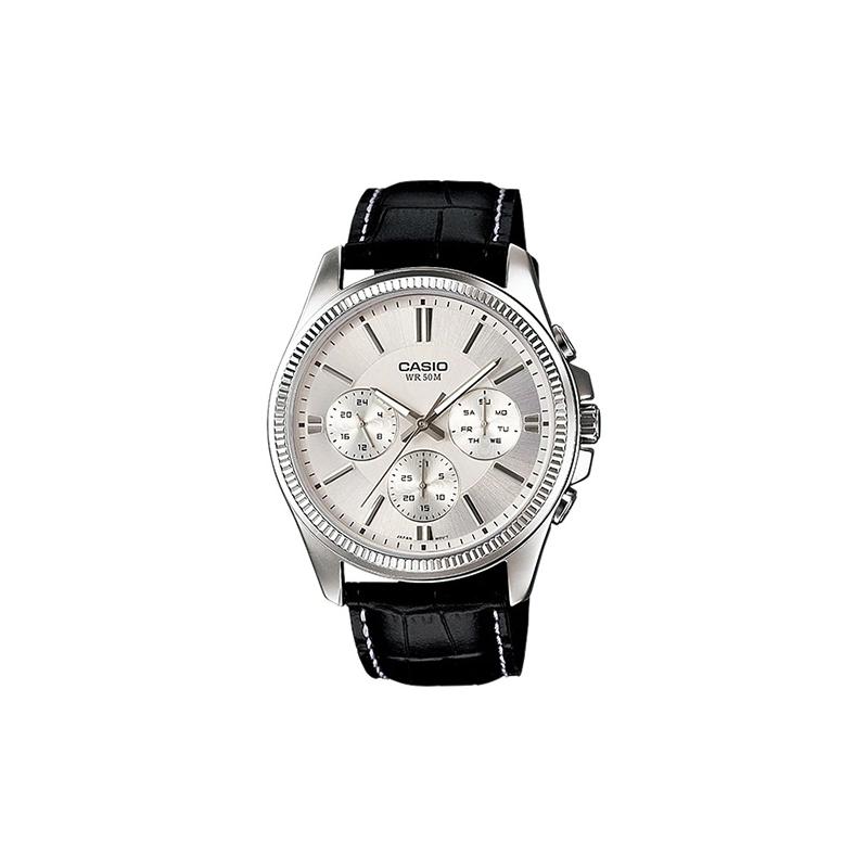 

Casio STANDARD Series Unicorn Simple Fashion Waterproof Watch Three Set Six Eyes Quartz Movement Leather Strap Japanese and Korean MTP-1375L-7AVDF белый
