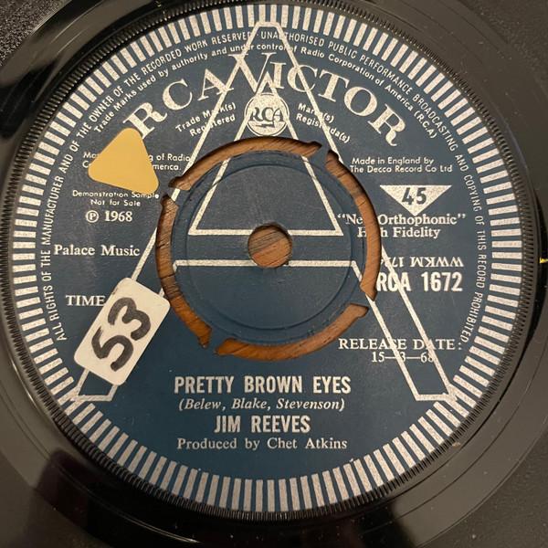 

7inch Record JIM REEVES - Pretty Brown Eyes RCA1672 RCA Victor 1968 UK Country Used