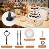 3-Tier Wooden Round Tray Cake Stand Cookie Stand Birthday Fruit Dessert Display Plate Suitable for Decoration for Party/ Kitchen