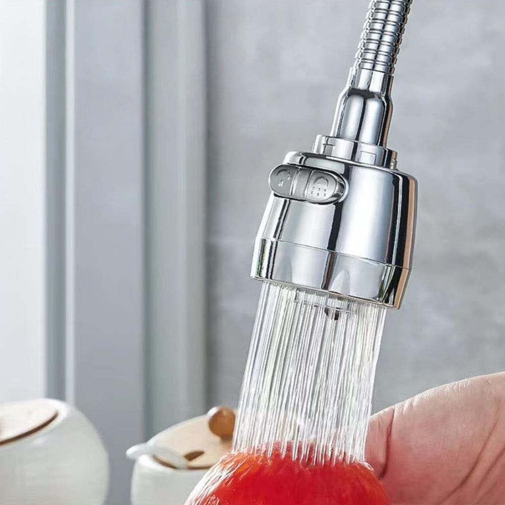 Universal Faucet Extender 360° Rotate Stainless Steel Water Tap Bubbler Extension Kitchen Dual Function Pressure Aerator Nozzle