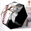 1 Stück Baseballspieler Automatischer Öffnungs-/Schließschirm mit Faltfunktion Kompakter Reiseschirm, Leichtes Design, für Pendeln, Business037