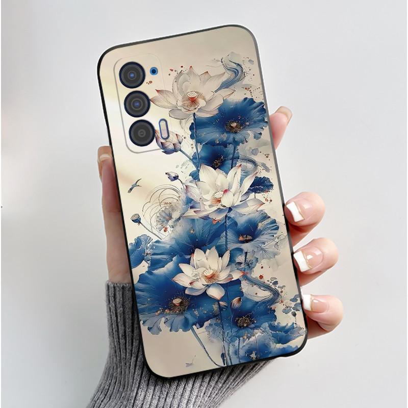 Funda de Silicona Negra Mate Suave para Teléfono Motorola Edge 5G UW / Moto Edge 2021 Estética Lujo Linda Genial Cubierta Trasera para Niños Niñas