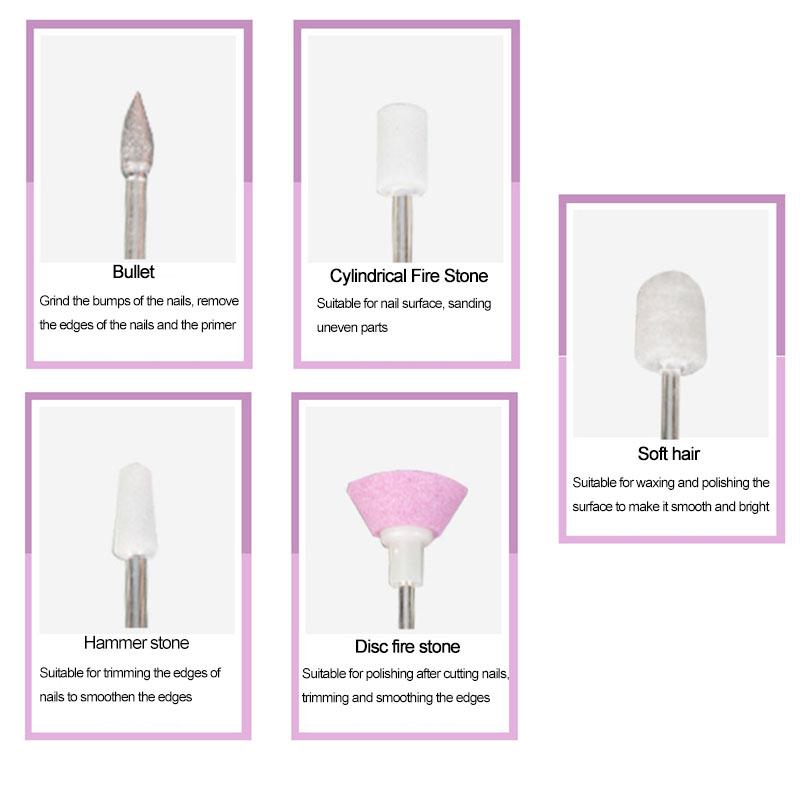 Professional Electric Nail Sander Grinding Machine Manicure Nail Stylist Supplies Nail Grinder Accessories Nail Care Set