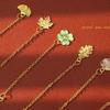 Exquisite Craft Leaf Bookmark Gilt-Edged Reading Bookmark Book Separator  Book Accessories