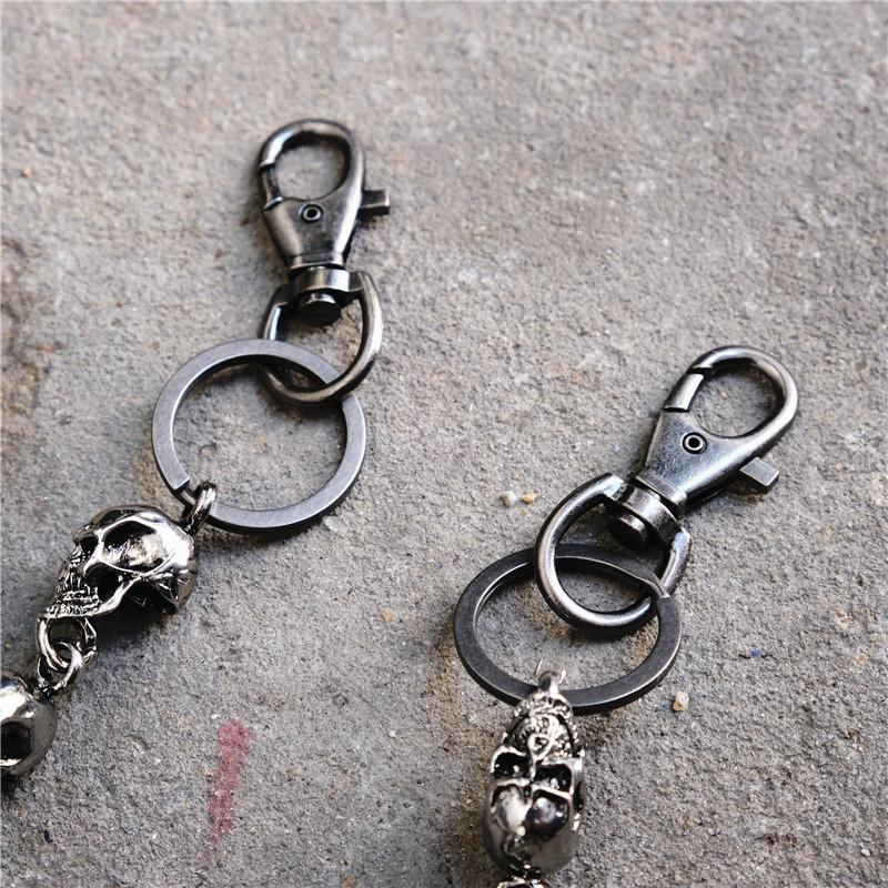Men's Motorcyle KeyChain Jean Biker Wallet Belts Chain Skull Charm Gothic Rock Skull Pants Trousers Waist Key Men's  BL48