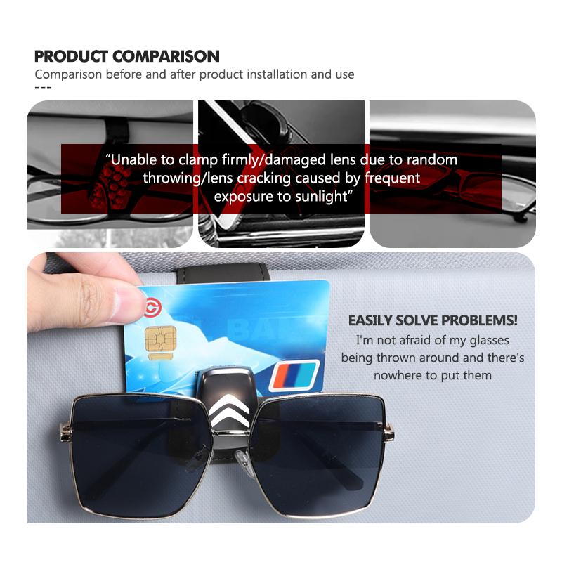 Magnetic Car Sunglasses Holder Eyeglass Hanger Ticket Card Clip For Citroen C5 C1 C2 C6 C4L DS3 DS4 DS5 C-Elysee Grand Berlingo