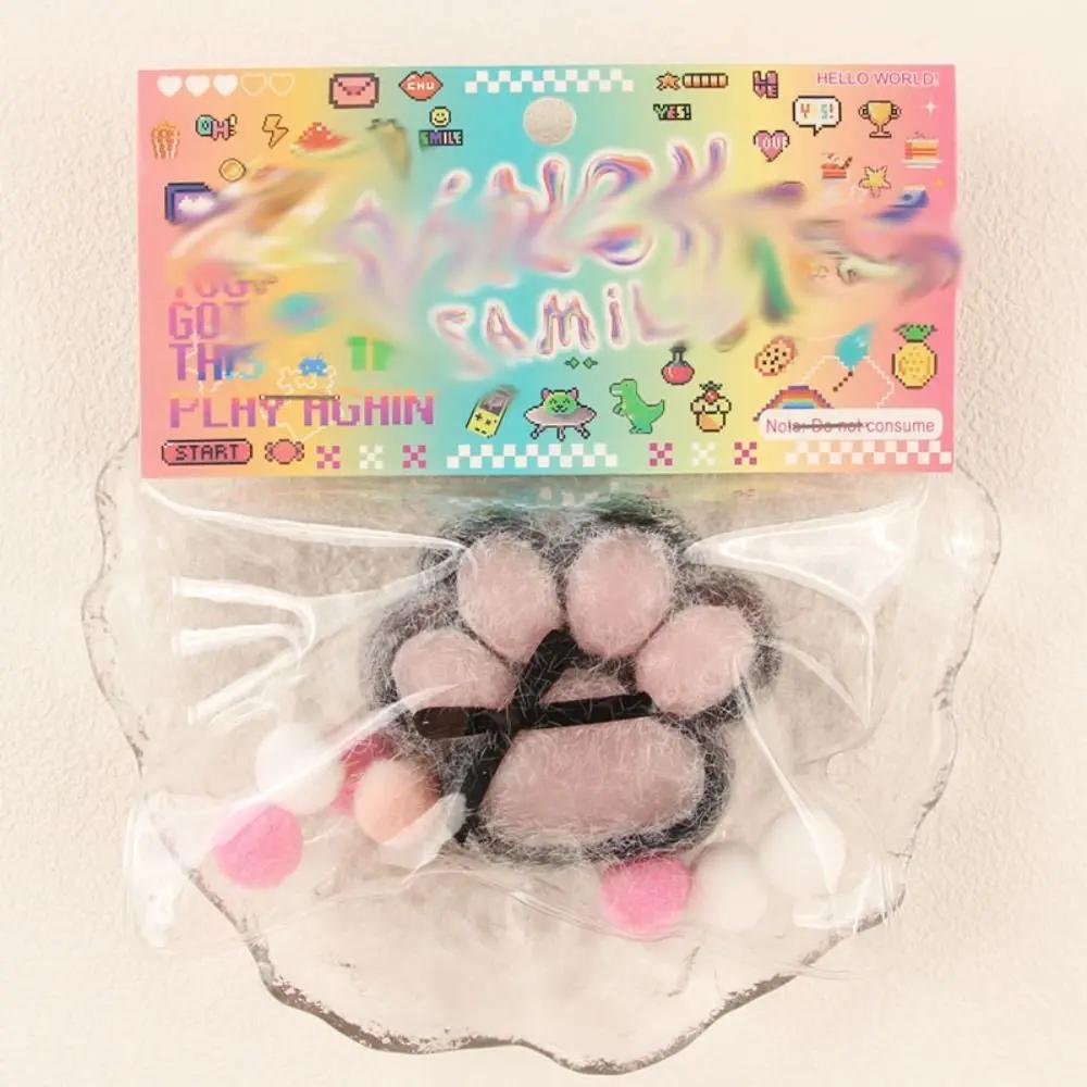 Cat Paw Mochi Taba Squishy Fidget Toy Antistress Black Cat Foot Slow Rebound Pinch Decompression Squeeze Toy Stress Relief Toy