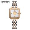 Sanda Women's Retro Waterproof Quartz Watch - Small Square Elegant Rose Dial