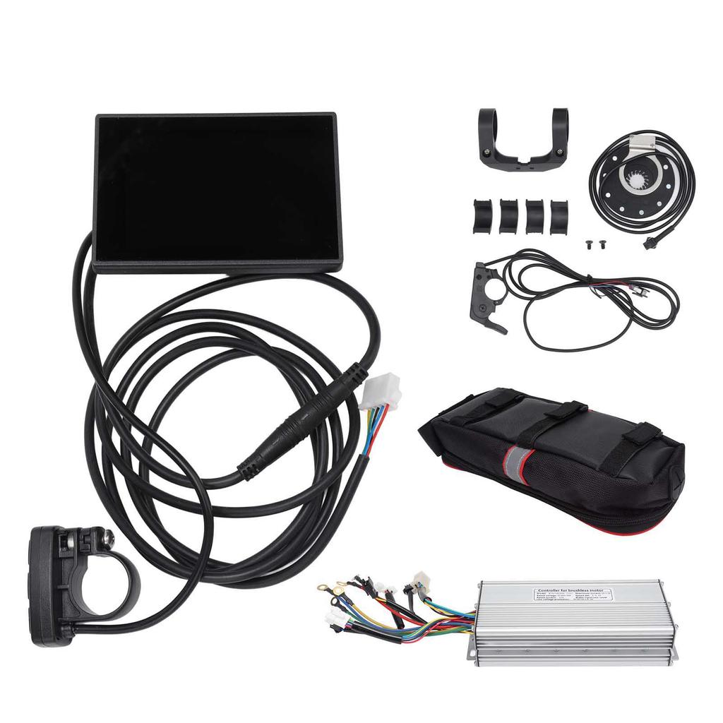 Electric Bike Conversion Kit 35A Sine Wave Bike Motor Controller with Light Line for KT LCD 8S Panel Set for 1500W Motor