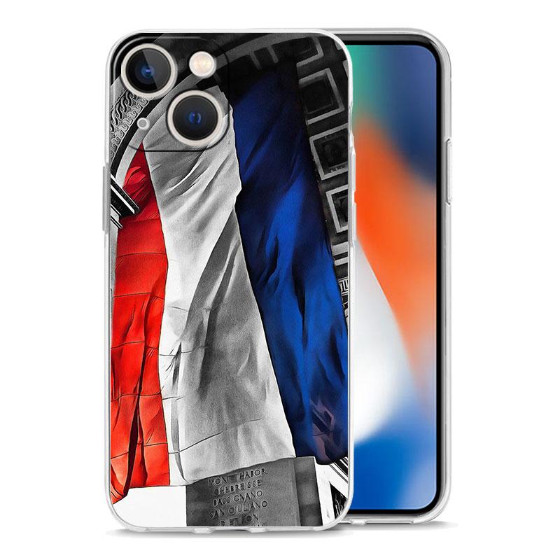 Phone Case For iPhone 17 Air Cases iPhone 16 15 12 13 14 Pro Max SE 7 8 Plus iPhone11 Clear Soft Cover France Flag