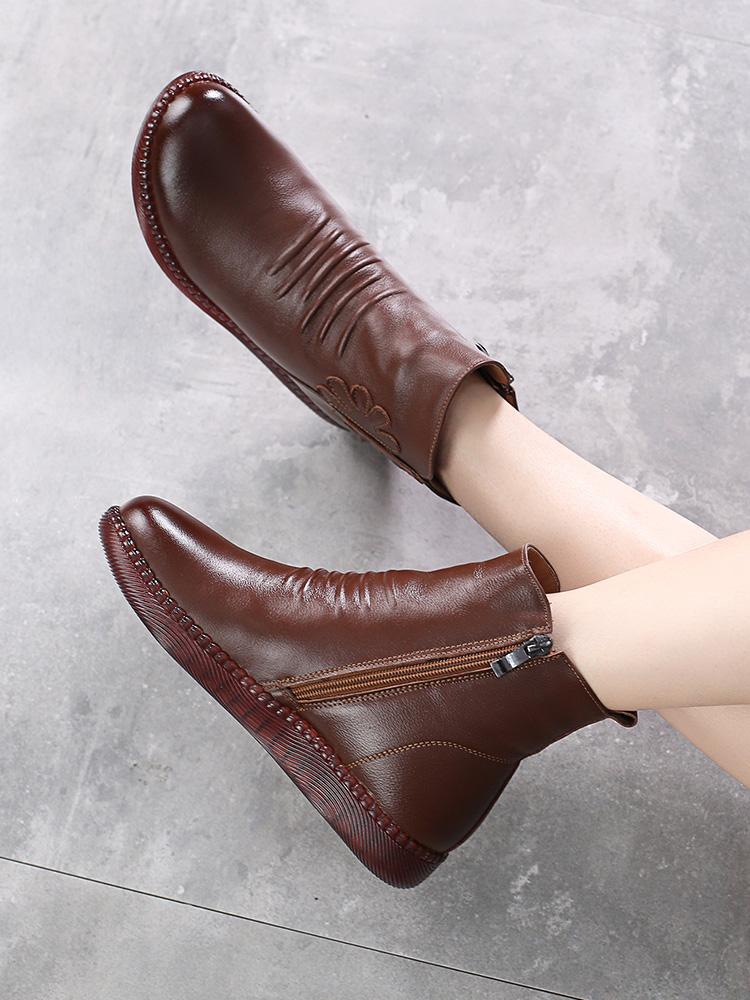 GKTINOO Genuine Leather Women Boots 2025 Winter Natural Wool Fur Genuine Leather Women Snow Boots Large Size Women Winter Shoes