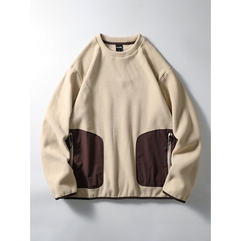 Retro Double-Sided Polar Fleece Fall and Winter Hooded Outwear Parka