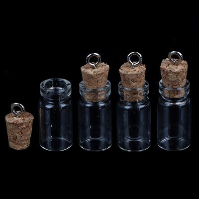 10 Stück Mini-Glasflaschen, kleine Fläschchen, Korkgläser, Mehrzweck-Korken-Wunschglas