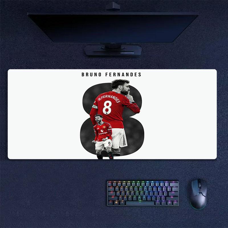 Bruno Fernandes Mouse Pad, Large Gaming Desk Mat, Non-slip XXL Mousepad for Laptop & Tablet, Mini PC Playmat with Stitched Edges