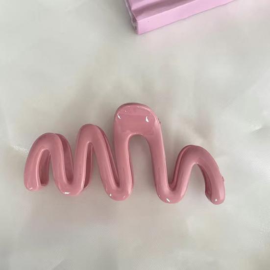 Hair Claw Clip Wavy Candy Color Non Slip Strong Hold Elegant Large Women Long Thick Thin Curly Hair Clamp Fashion Hair Accessories