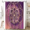 Boho Duschvorhang Mandala Wandteppich Hippie Wandbehang Floral Badezimmerdekor Ästhetischer Raumteiler Naturinspirierte Kunst Friedlich