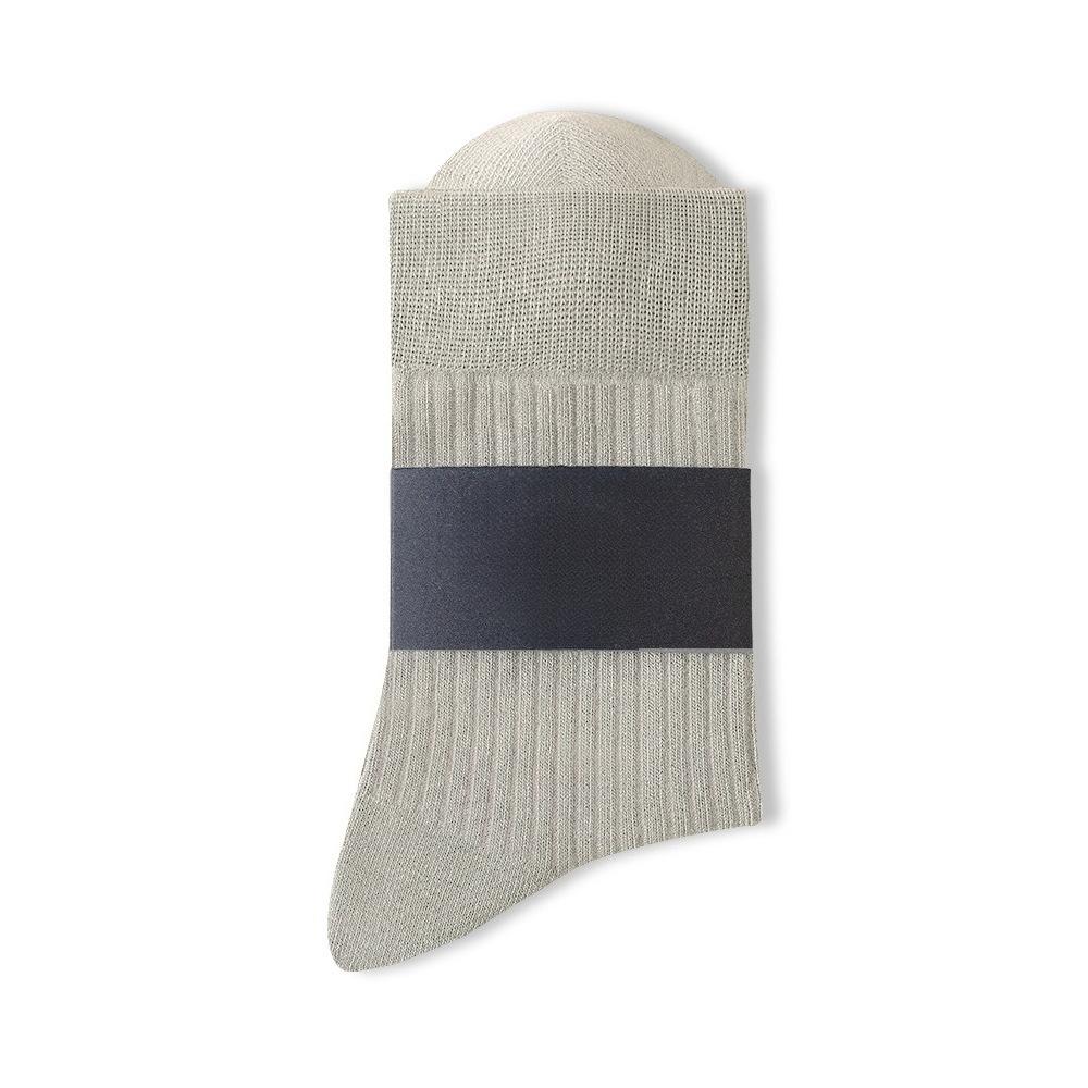 Men's Autumn and Winter Leisure Stripe Pure Cotton Deodorant Sweat Absorption Breathable Anti Pilling Tube Socks
