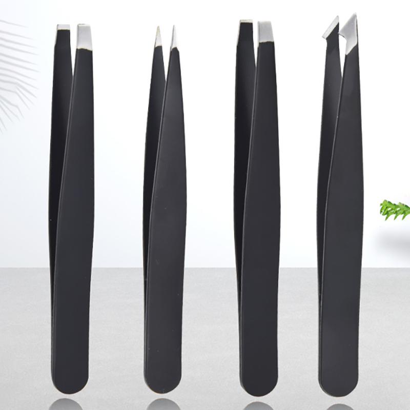 4Pcs Tweezers Set Professional Makeup Tools Stainless Steel Tweezers For Eyebrows For Facial Hair And Ingrown Hair Removal