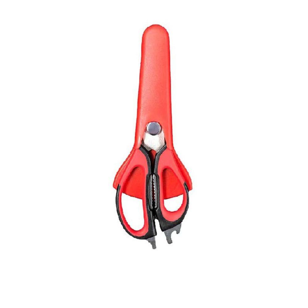 Ergonomic Handles Refrigerator Magnetic Scissors with Protective Cover Kitchen Scissor  Fish