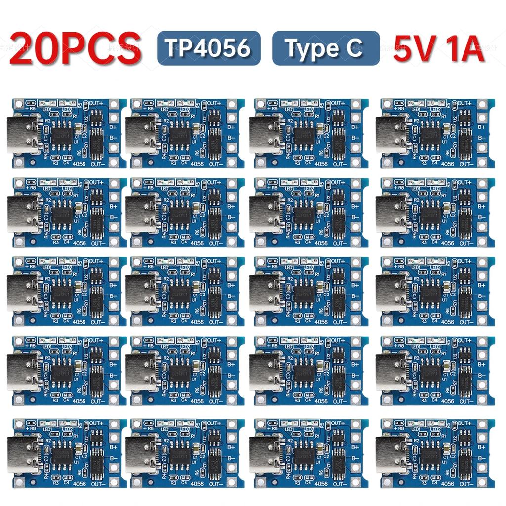 1-20PCS TP405~ 5V 1A 18650 Lithium Battery Charger Module Type-C/Micro USB/Mini USB Charging Board With Protection Dual Function