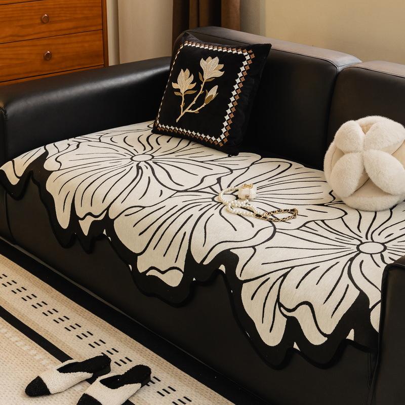 

Подушка для дивана нестандартной формы, универсальная для всех сезонов, ретро и высококлассная новая кожаная подушка для сиденья дивана, нескользящая накидка-полотенце 90*70cm