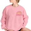 Women's Autumn/Winter Plus Velvet Letter-Print Round Neck Sweater