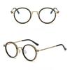 Punk Round Metal Frame Anti Blue Light Blocking Glasses Women Men Vintage Fashion Optical Eyewear Reading Computer Eyeglasses