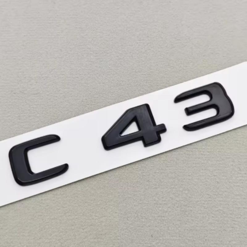 

3D ABS C43 TURBO ELECTRIFIED Emblem Side Fender Badge Rear Trunk Letters Logo For Mercedes Benz W206 AMG Car Styling Accessories