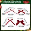 Velvet Christmas Tree Bows 18 Pieces Festive Rustic Christmas Velvet Ornaments Ribbon Bows Home Party Supplies for Staircase
