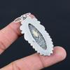 Oval Natural Dendrite Opal 925 Sterling Silver Bezel Elegant Birthday Pendant