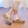 Summer Elegant and Sexy Height Increasing Casual Thick Soled Slippers Able   Comfortable Women's Shoes