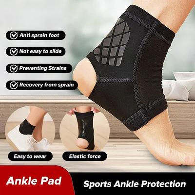 Durable And Safe 1Pc One-Piece Ankle Brace Support Compression Ankle Wrap Support For Fitness Running Outdoor Sports Can Be Worn With Shoes