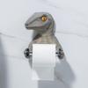 Drill-Free Dinosaur Toilet Paper Holder Wall Mounted Resin Paper Towel Dispenser  For Kitchen