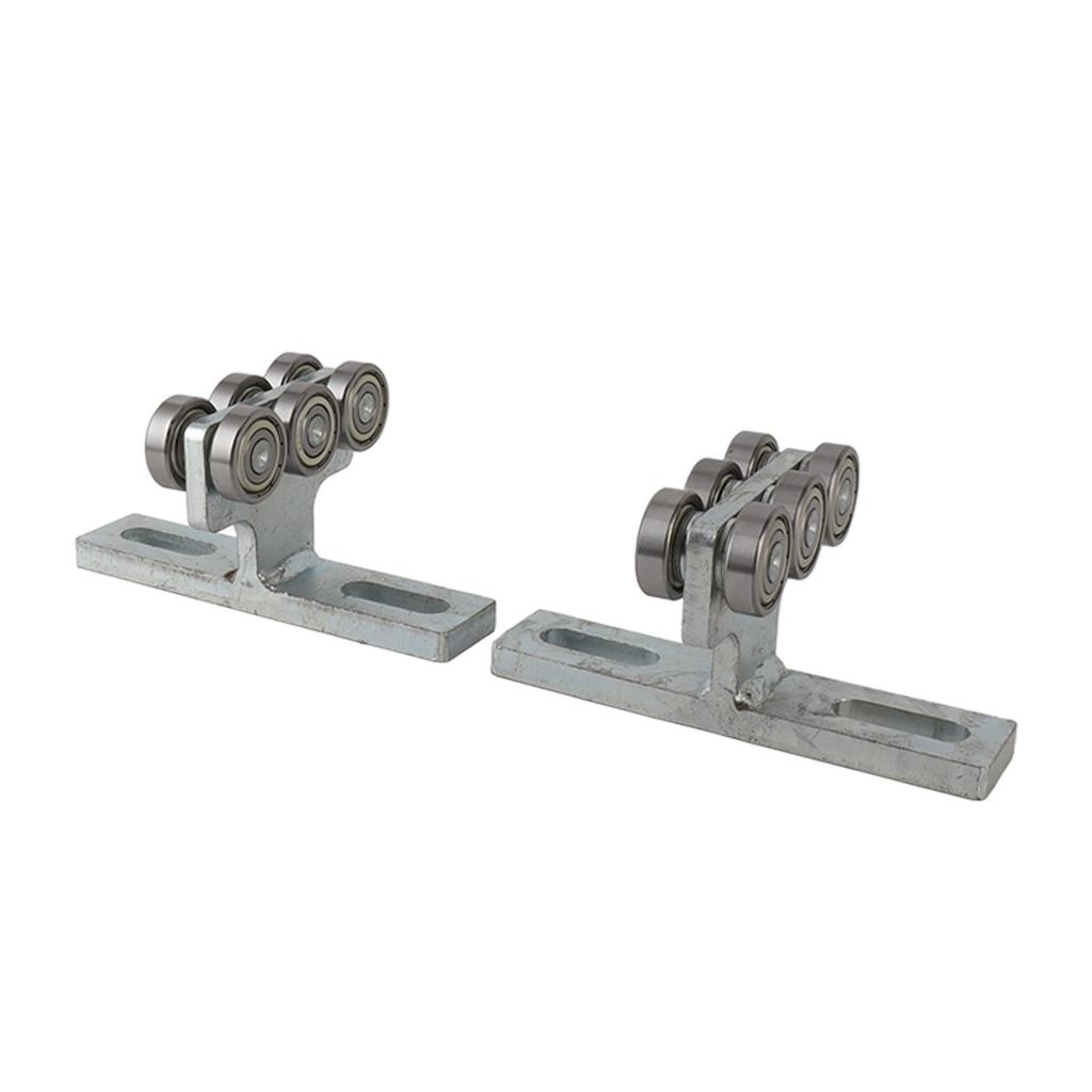 4Pcs Hoist Trolley 6 Wheel T Type Trolley Roller Assembly Hardware for DIY Projects