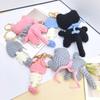 Knitted Cat Eating Fish Keychain Pendant - DIY Jewelry Ornament