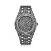 Luminous Men's Quartz Watch with Steel Band, Waterproof, Calendar, Fashion Three-Hand Design.