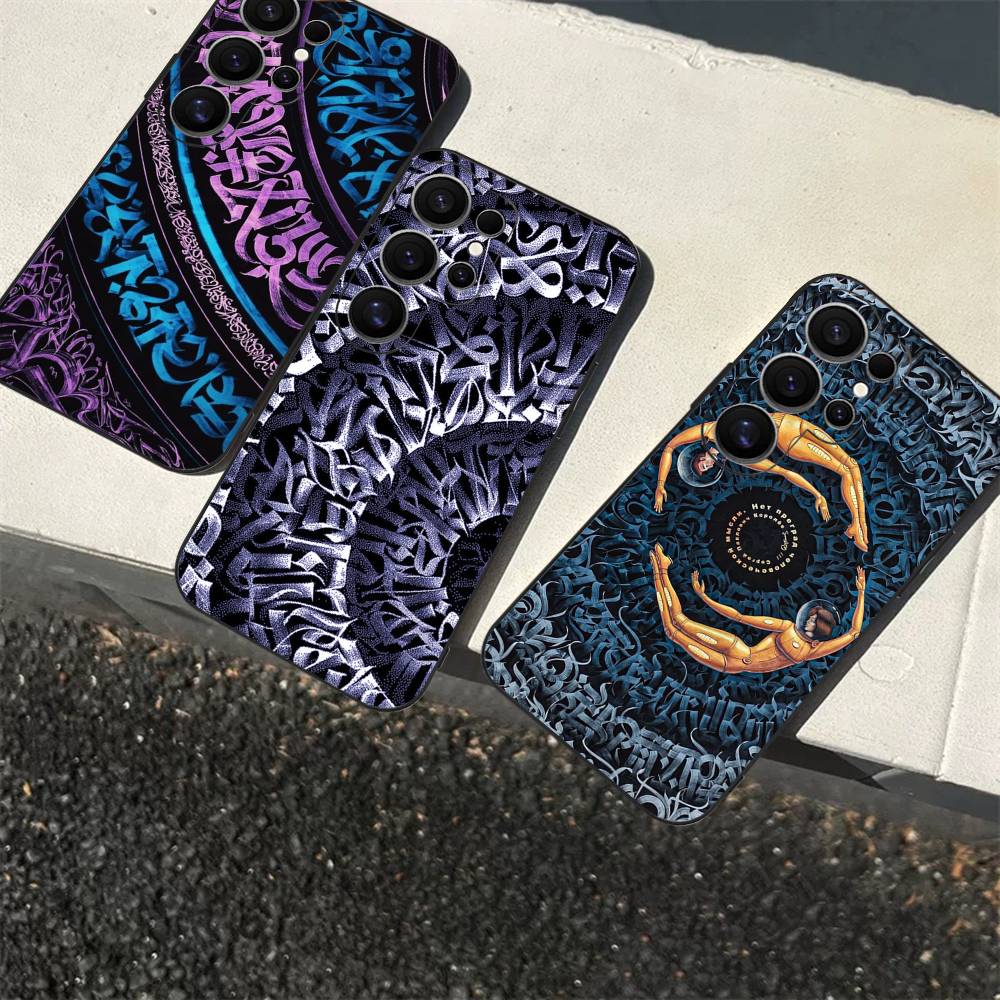 Pokras Totem Design Lampas Art Graffiti Phone Case Silicone PC+TPU For Samsung S10 20 30 22 23 24 Plus Lite Fundas