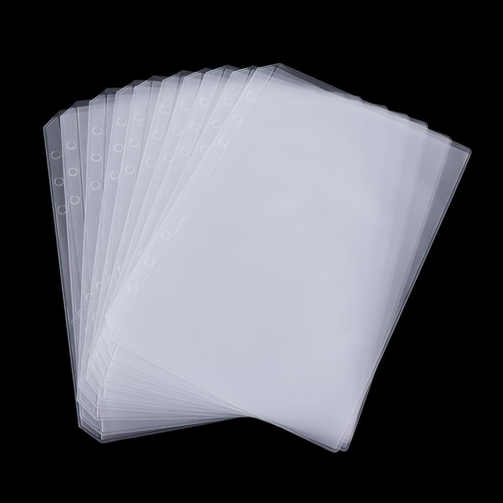 Binder Pockets/Document Pouch/ Holder Bag, Set of 10 Pcs Planner Notebook Refills Pockets